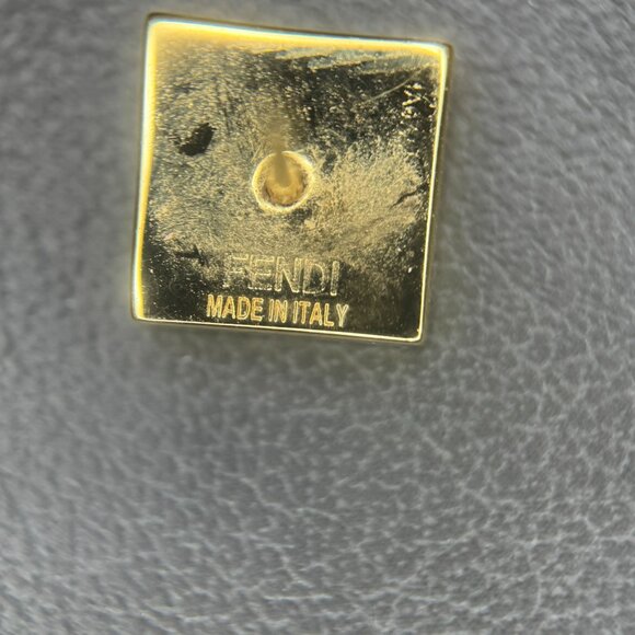 Fendi Gold-Tone Square Cufflinks With "FF" Logo Design In Original Box - Picture 2 of 3